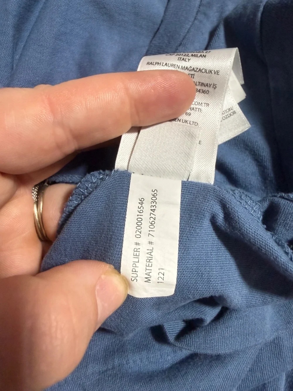 Polo Ralph Lauren Shirt Mens L Large Cornflower Blue Classic Fit Long Sleeve